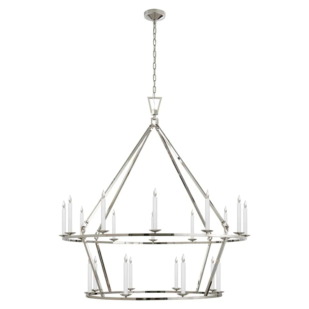Darlana Large 2 Tier Chandelier - Polished Nickel