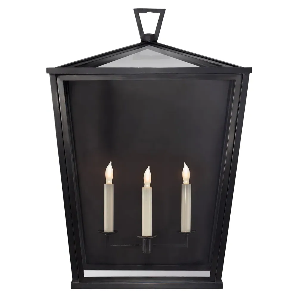 Darlana Large Flush Mount Outdoor Sconce - Bronze, Metal