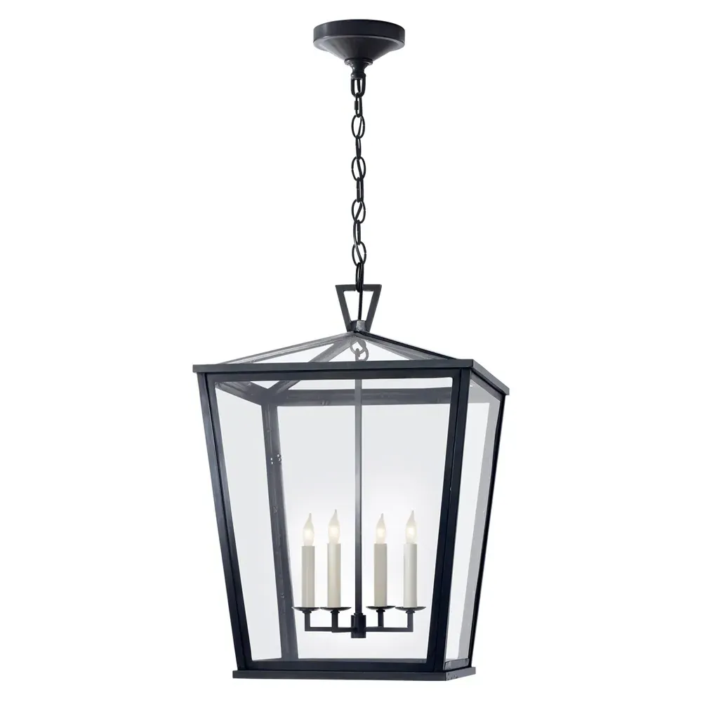 Darlana Large Hanging Outdoor Pendant - Bronze, Metal