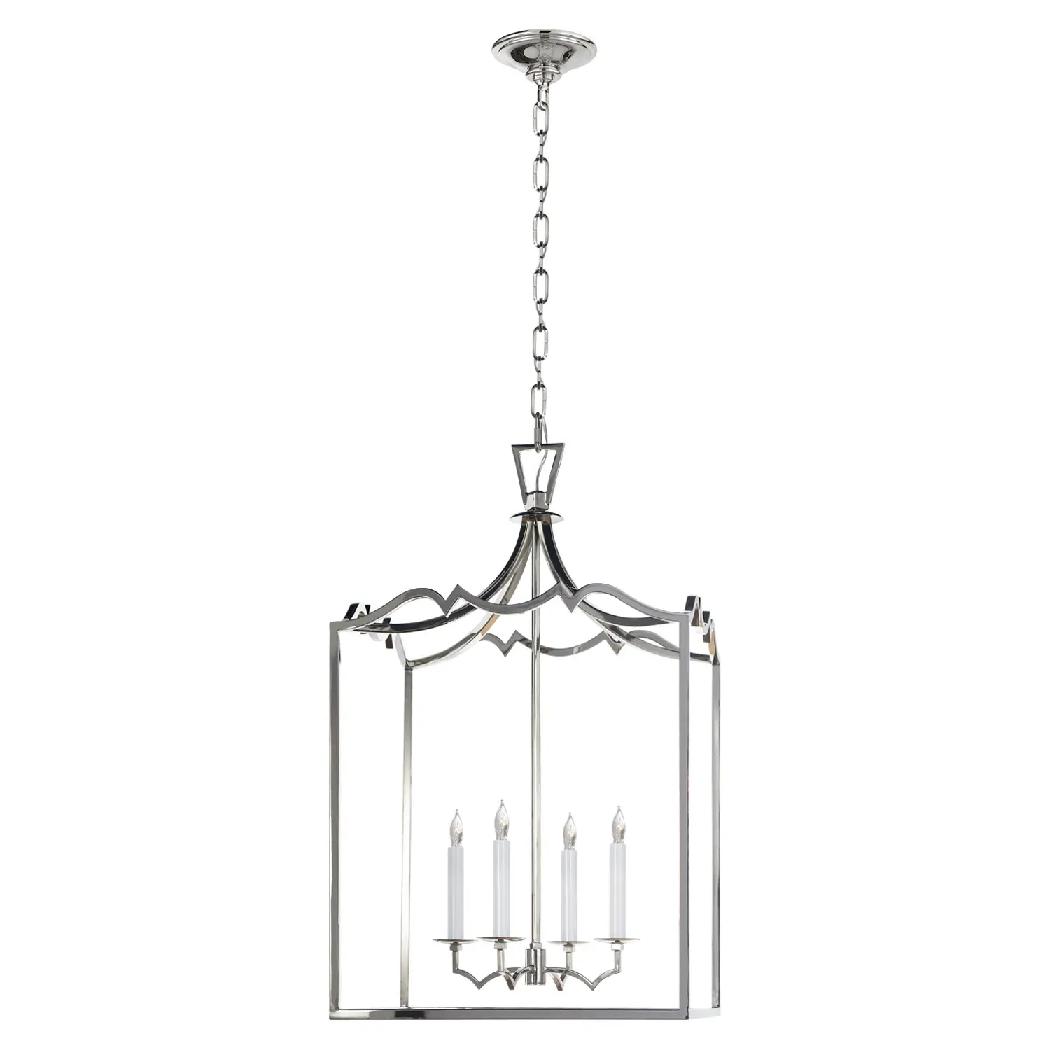 Darlana Medium Lantern Pendant - Polished Nickel