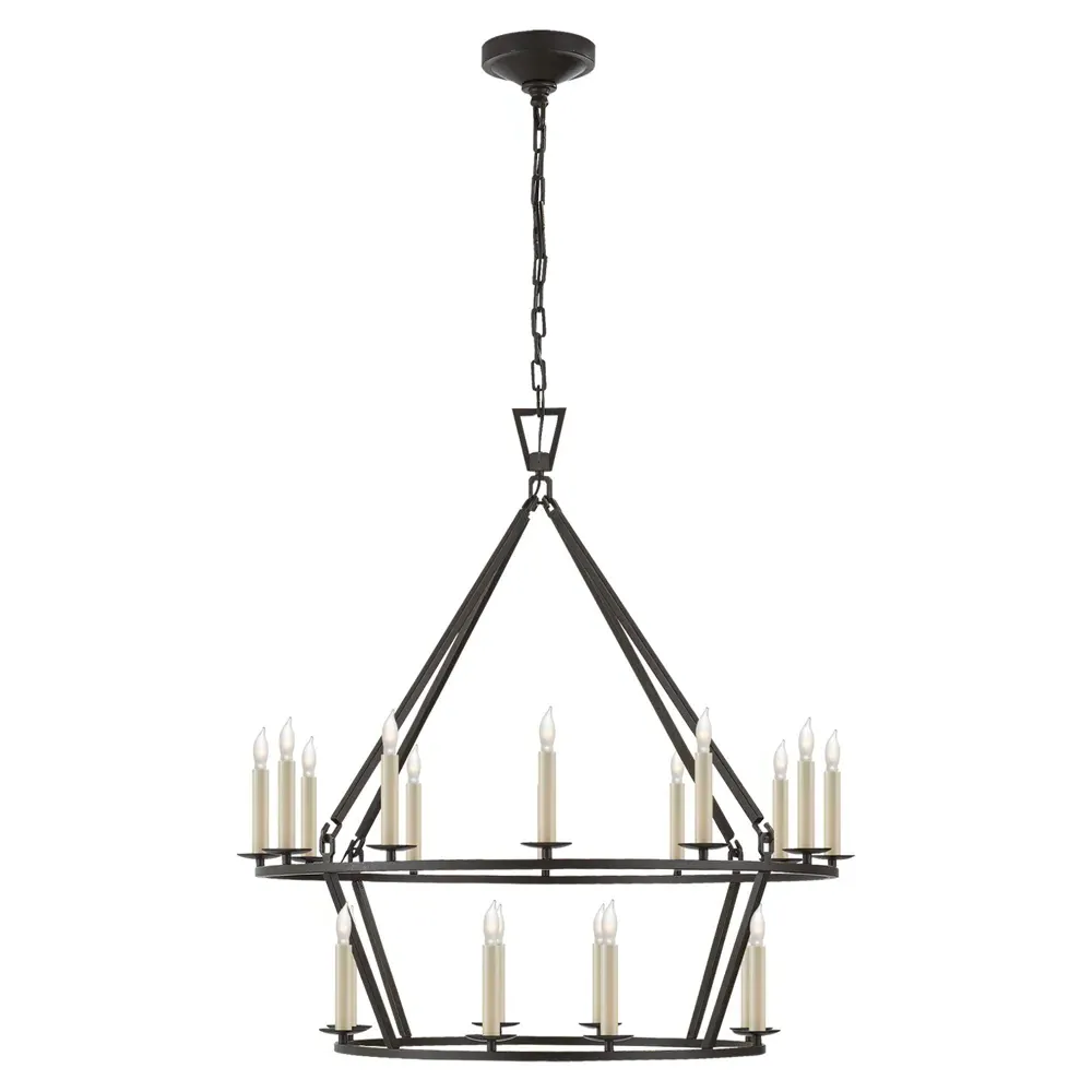 Darlana Small 2 Tier Chandelier - Aged Iron image