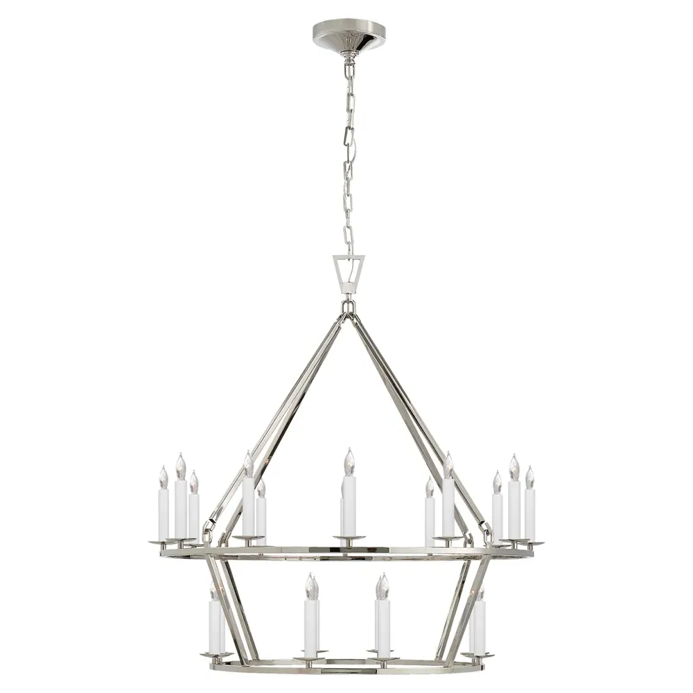 Darlana Small 2 Tier Chandelier - Polished Nickel