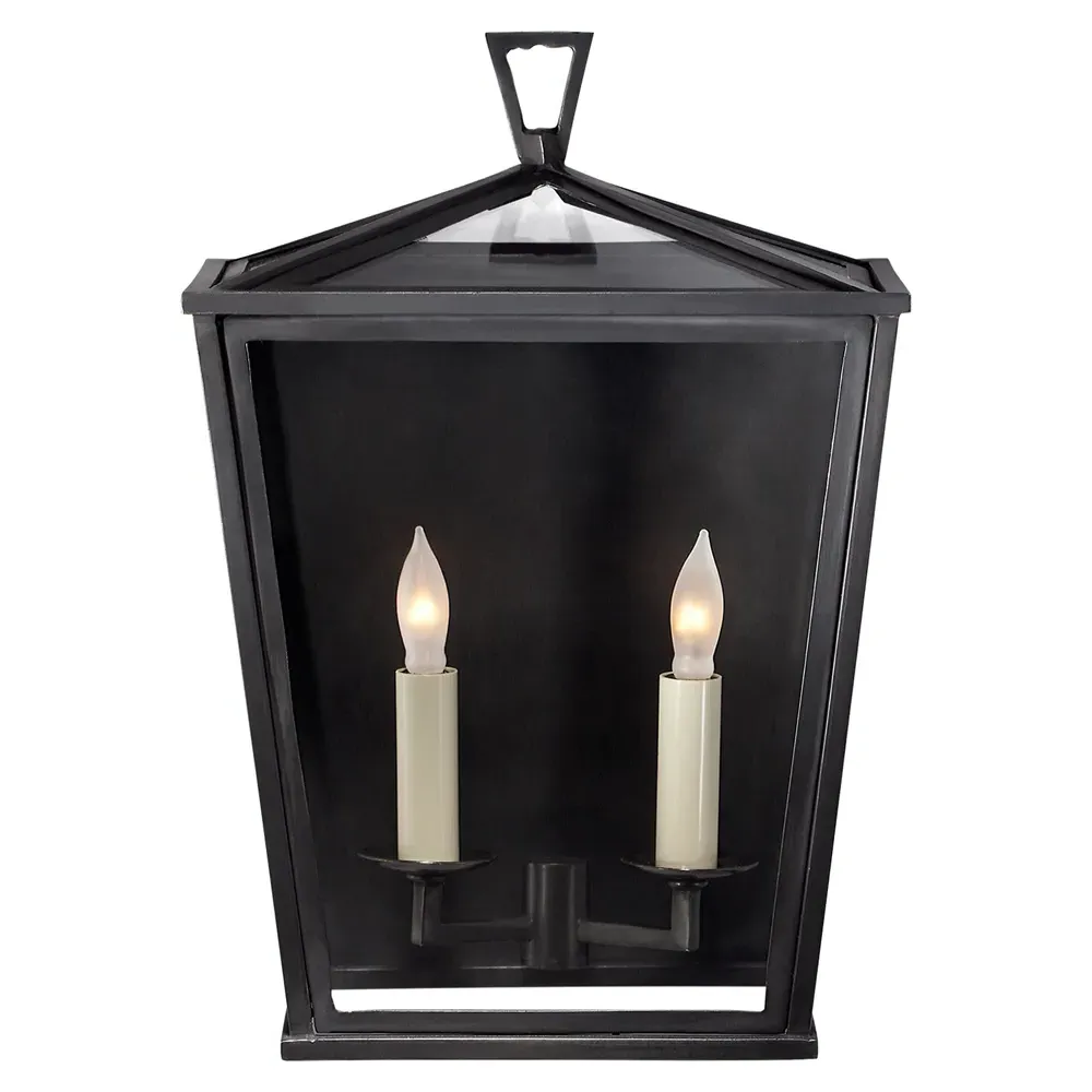 Darlana Small Flush Mount Outdoor Sconce - Bronze, Metal image