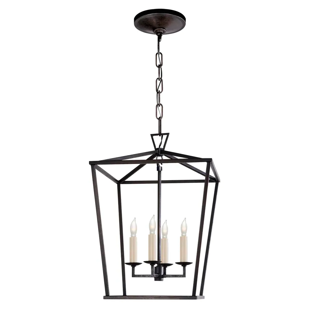 Darlana Small Lantern Pendant - Aged Iron