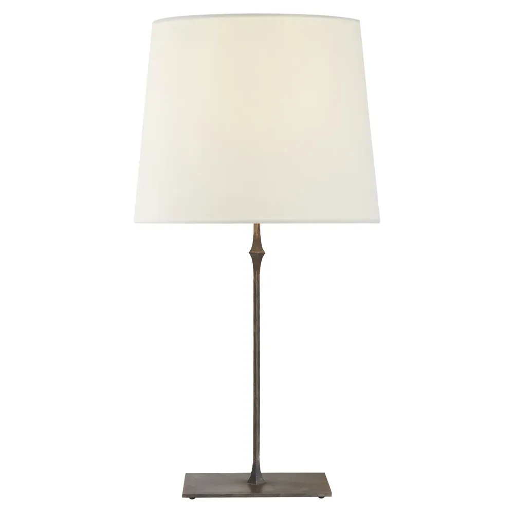 Dauphine Table Lamp - Aged Iron, Linen