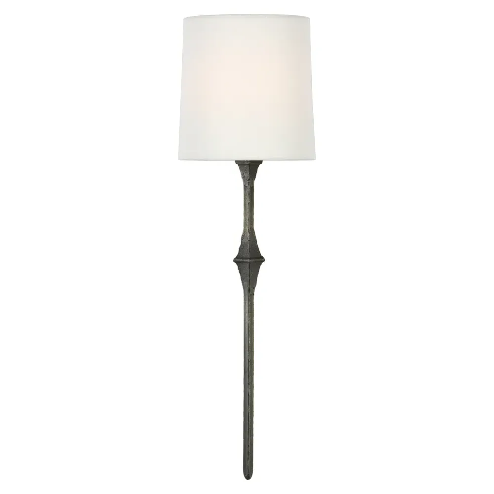 Dauphine Wall Sconce - Aged Iron, Linen image
