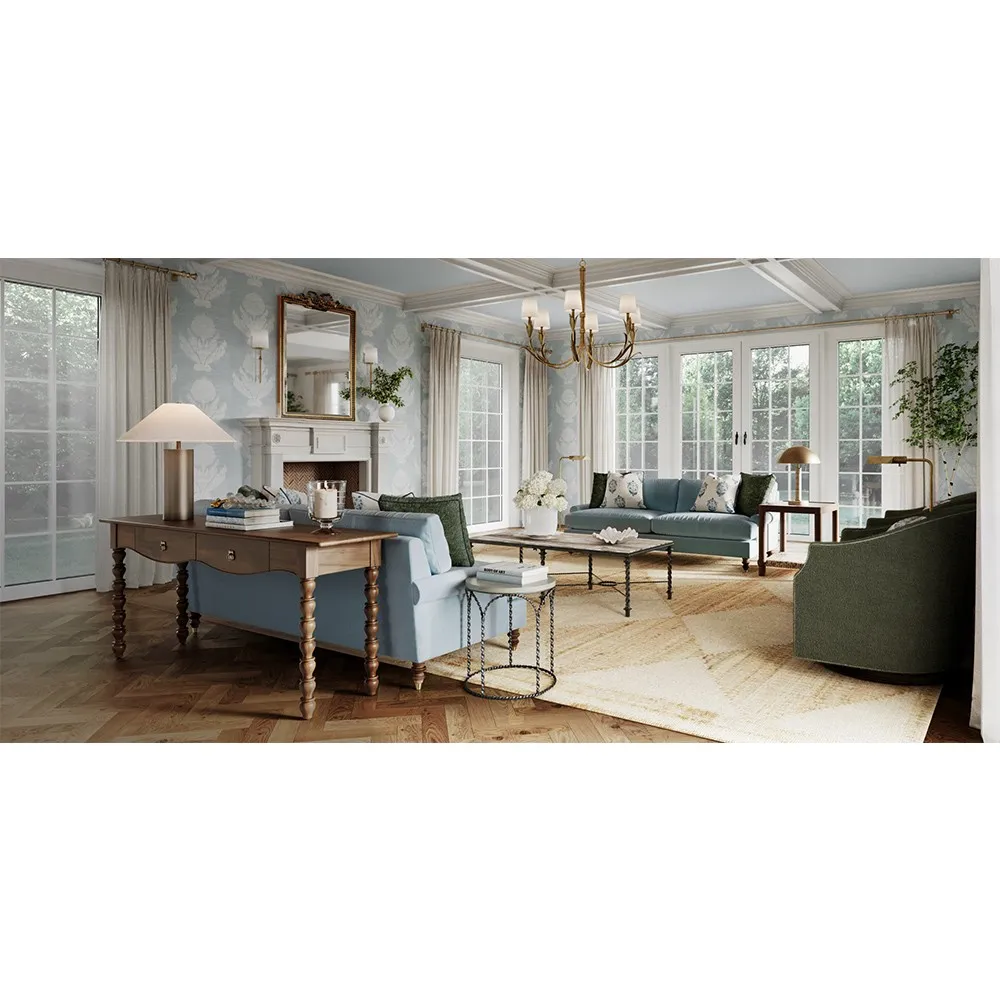 Dauphine Wall Sconce - Gilded Iron, Linen