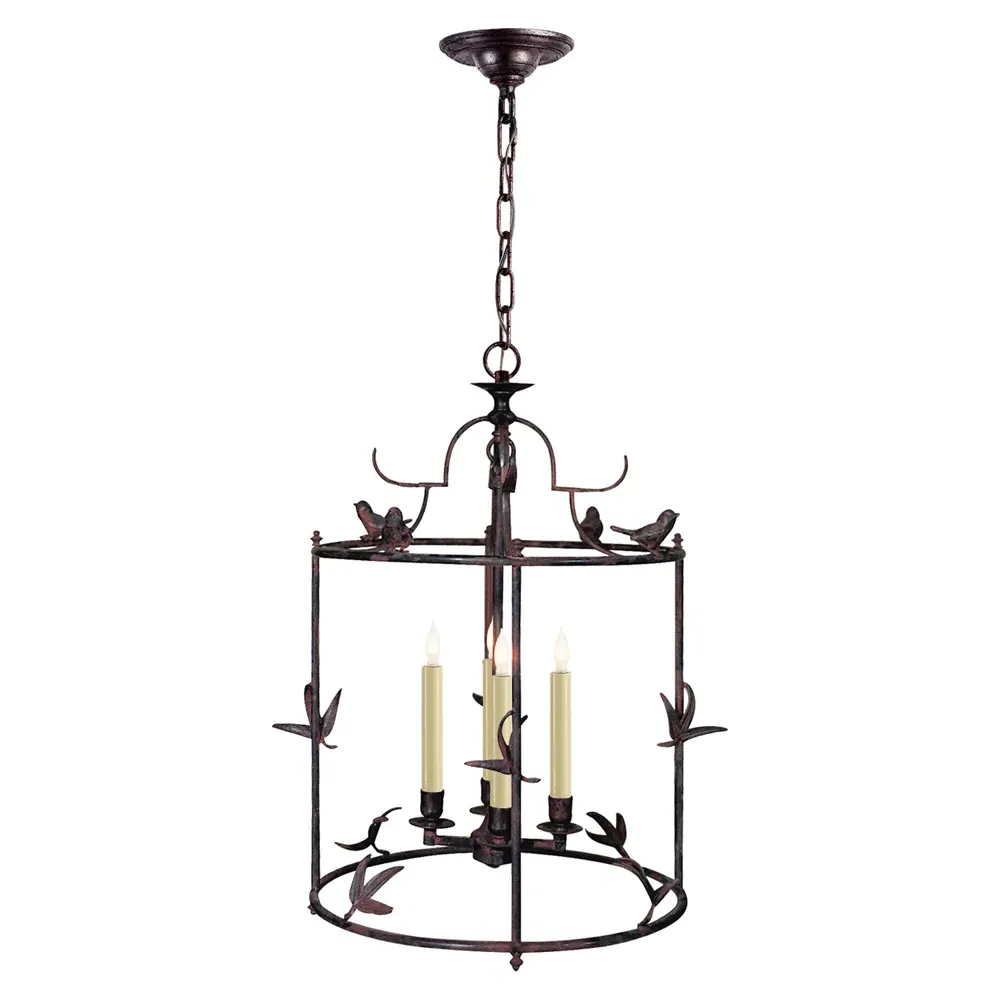 Diego Grande Perching Bird Pendant - Rust