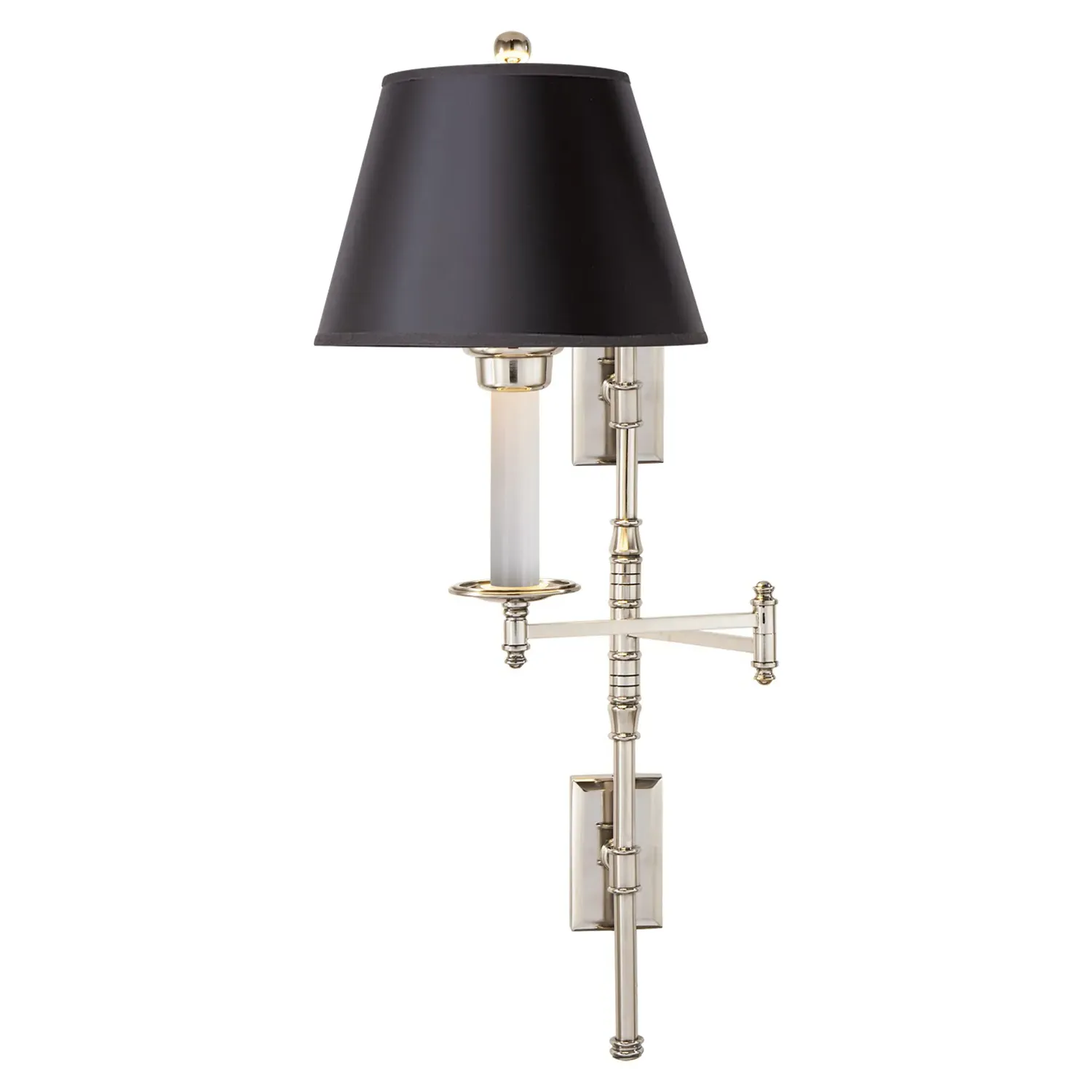 Dorchester Double Swing Arm Sconce - Polished Nickel, Metal image