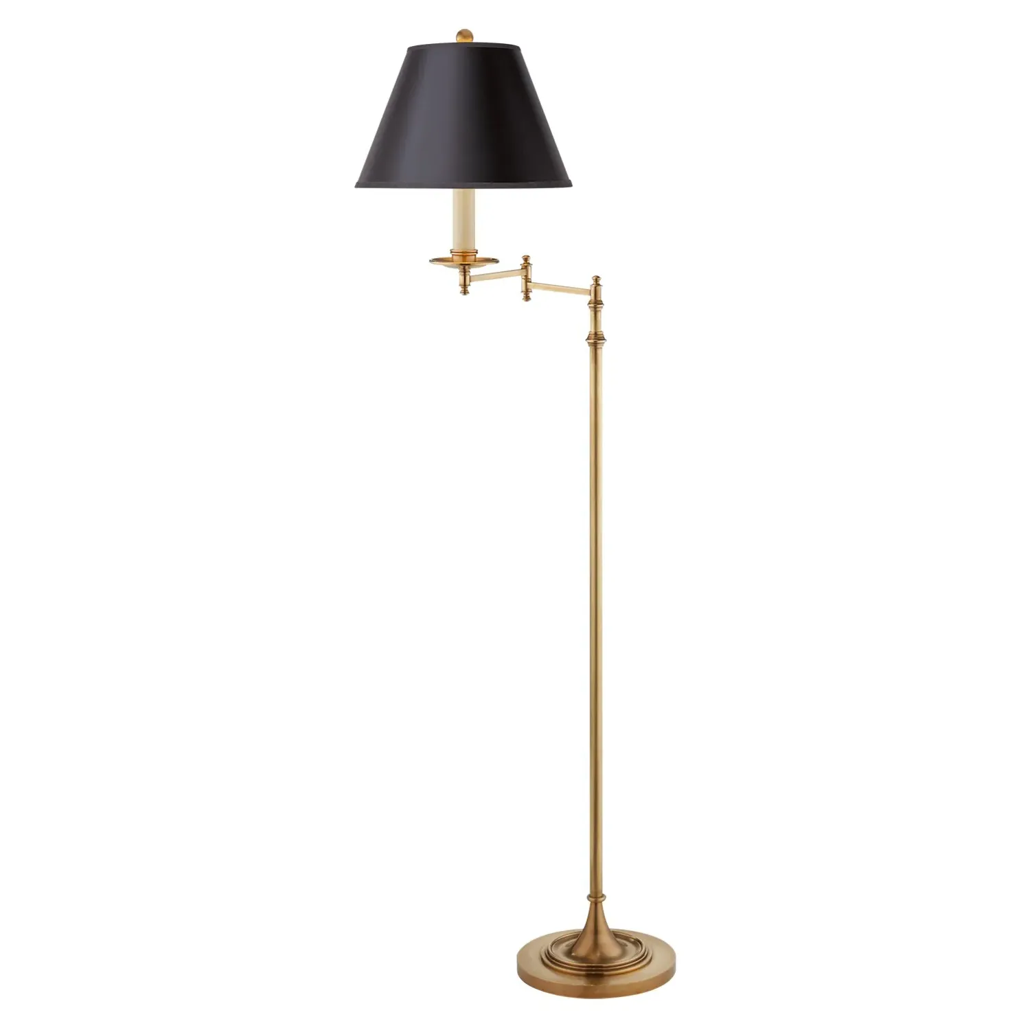 Dorchester Swing Arm Floor Lamp - Antique Burnished Brass, Metal