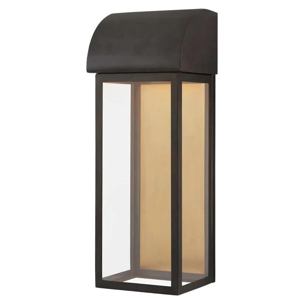 Edgemont Outdoor Wall Sconce - Bronze, Metal Glass