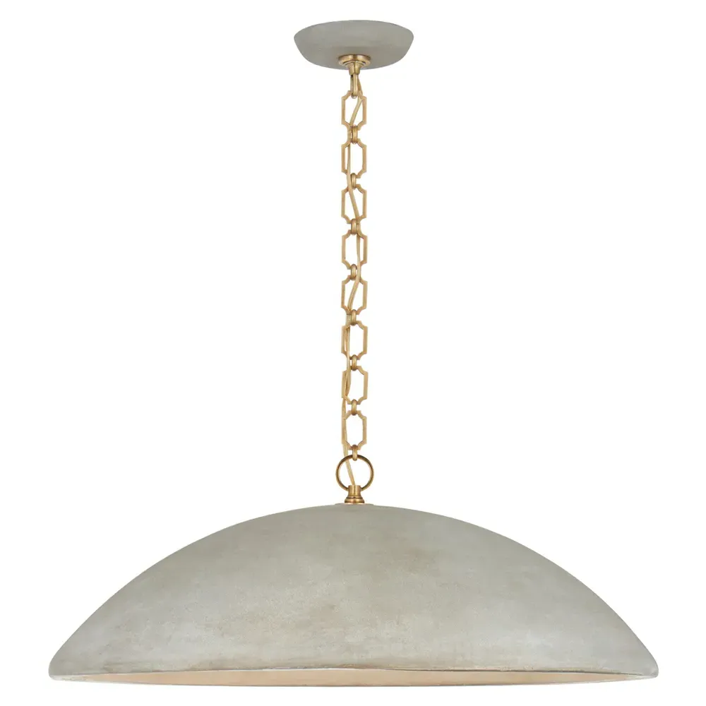 Elliot Grande Dome Pendant - Portland Grey, Concrete