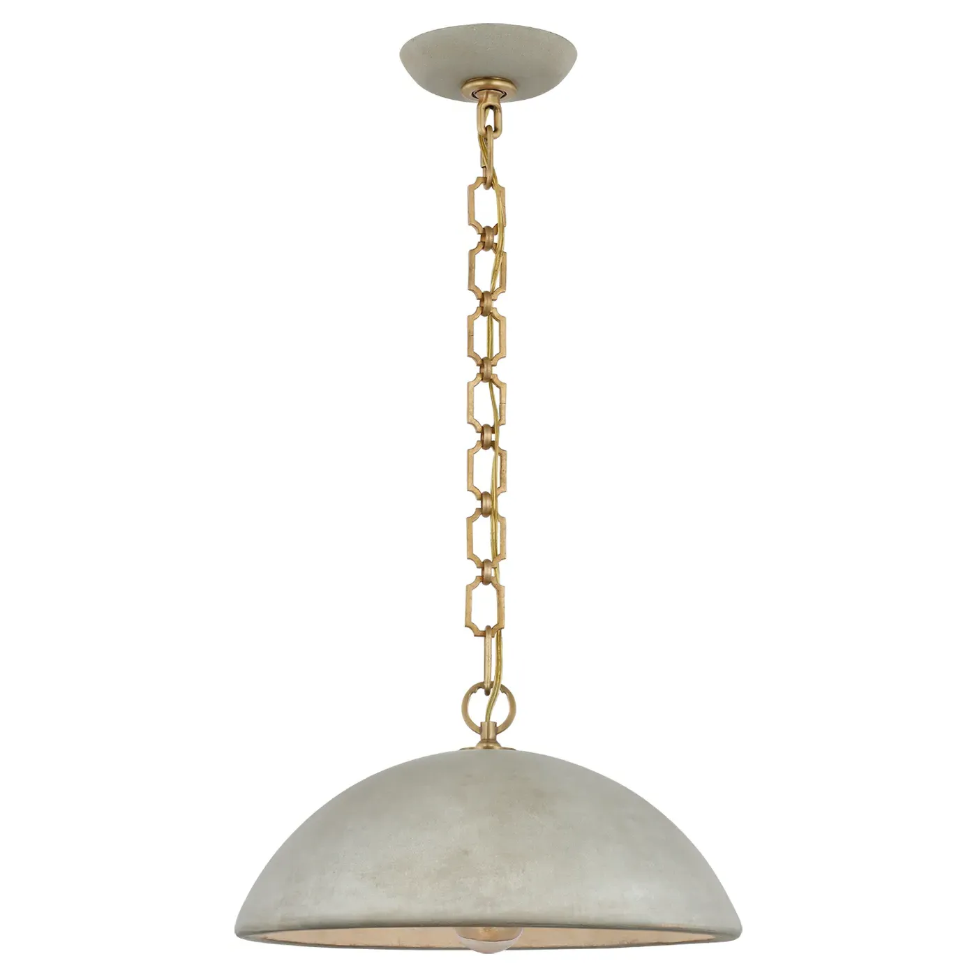 Elliot Large Dome Pendant - Portland Grey, Concrete image