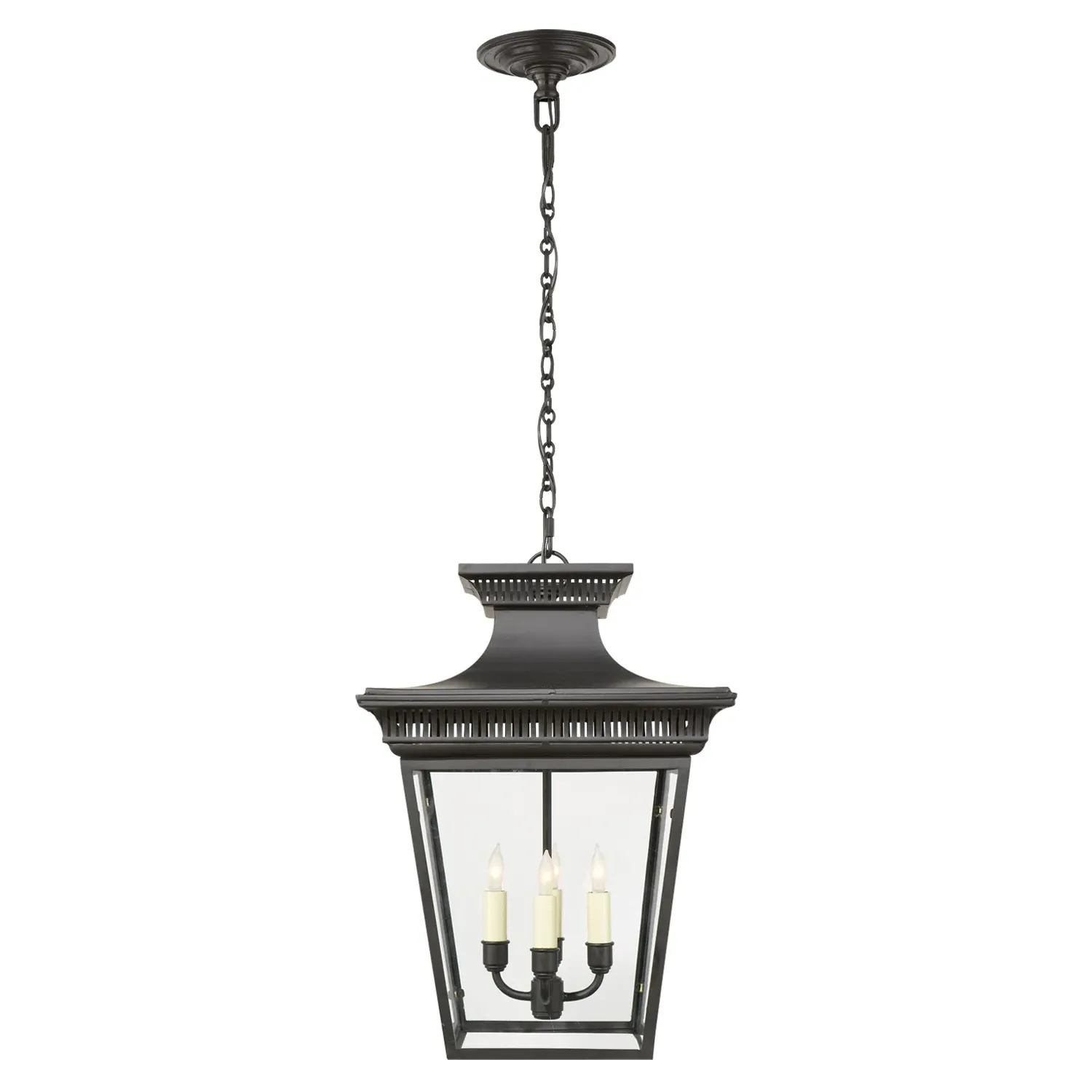 Elsinore Outdoor Hanging Lantern - Black, Metal