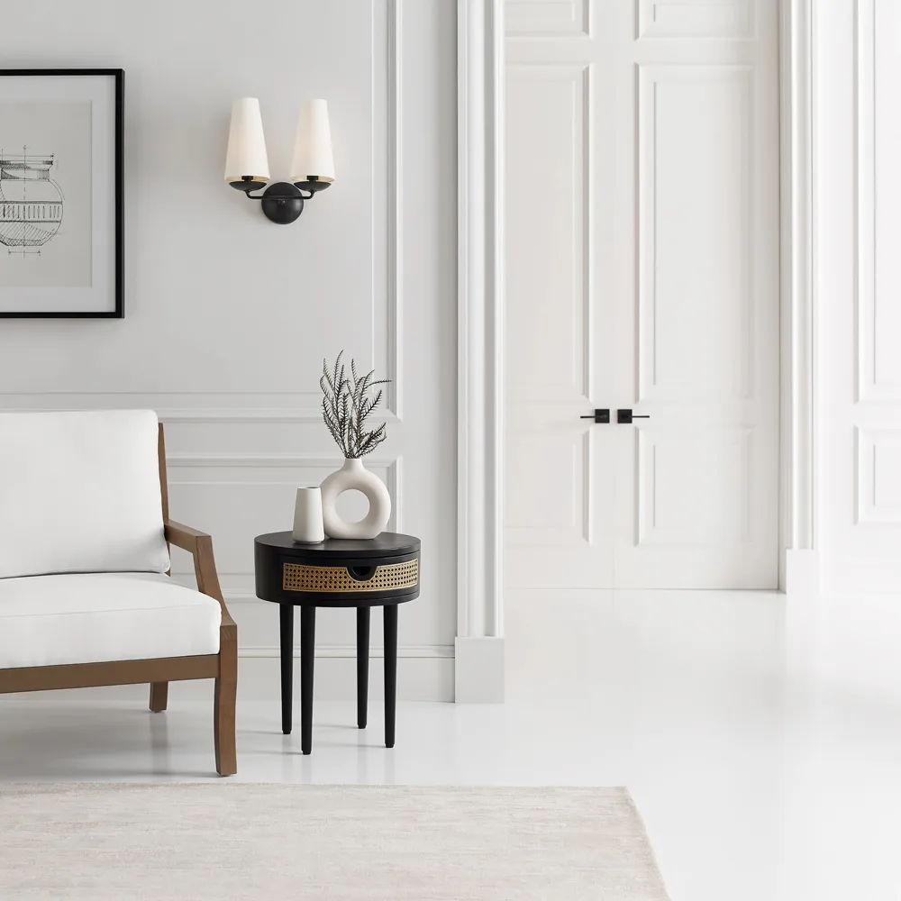 Fontaine Double Armed Sconce - Aged Iron