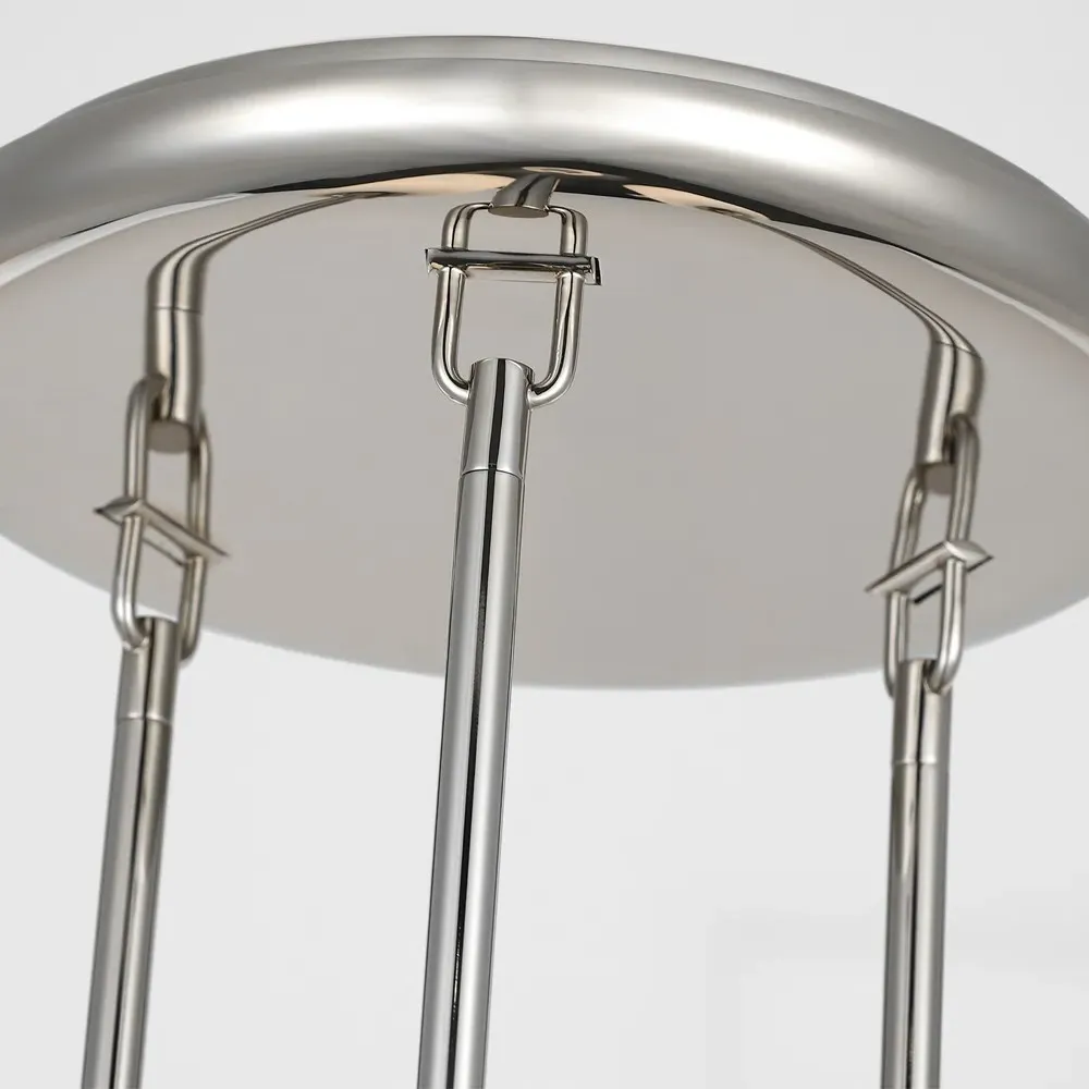 Formosa 3 Light Pendant - Polished Nickel, Alabaster