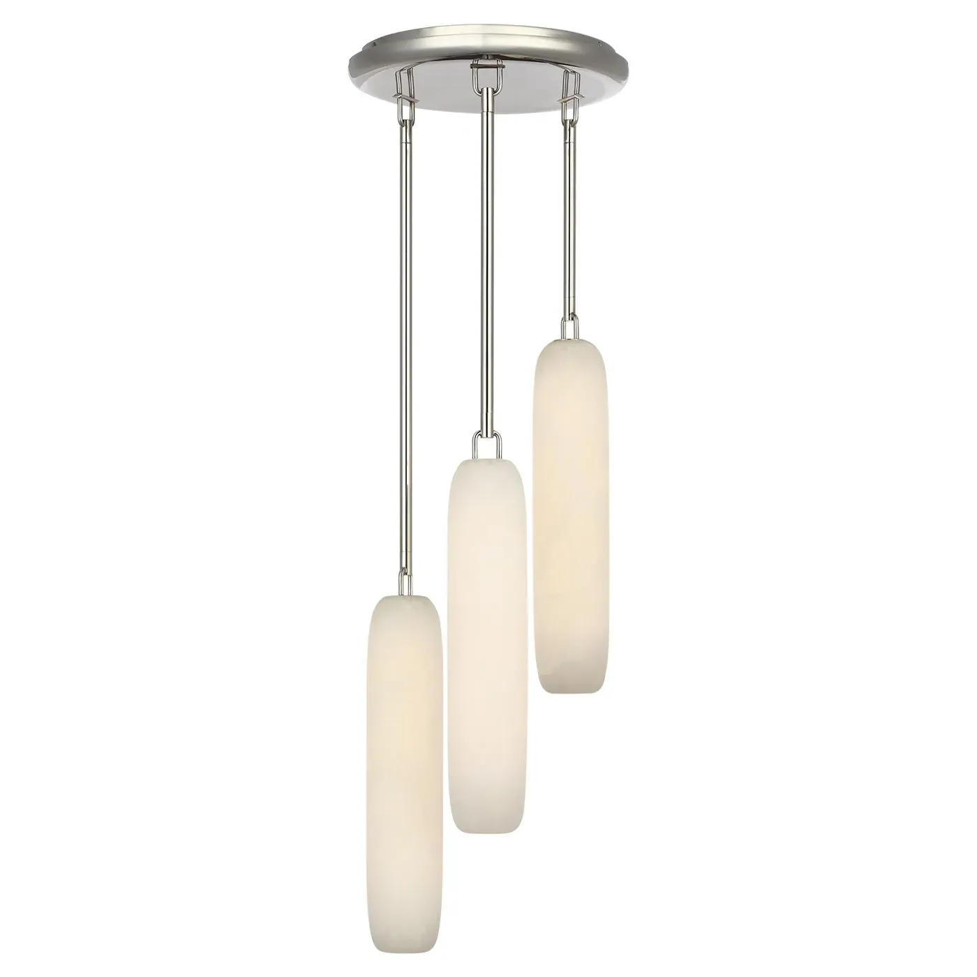 Formosa 3 Light Pendant - Polished Nickel, Alabaster
