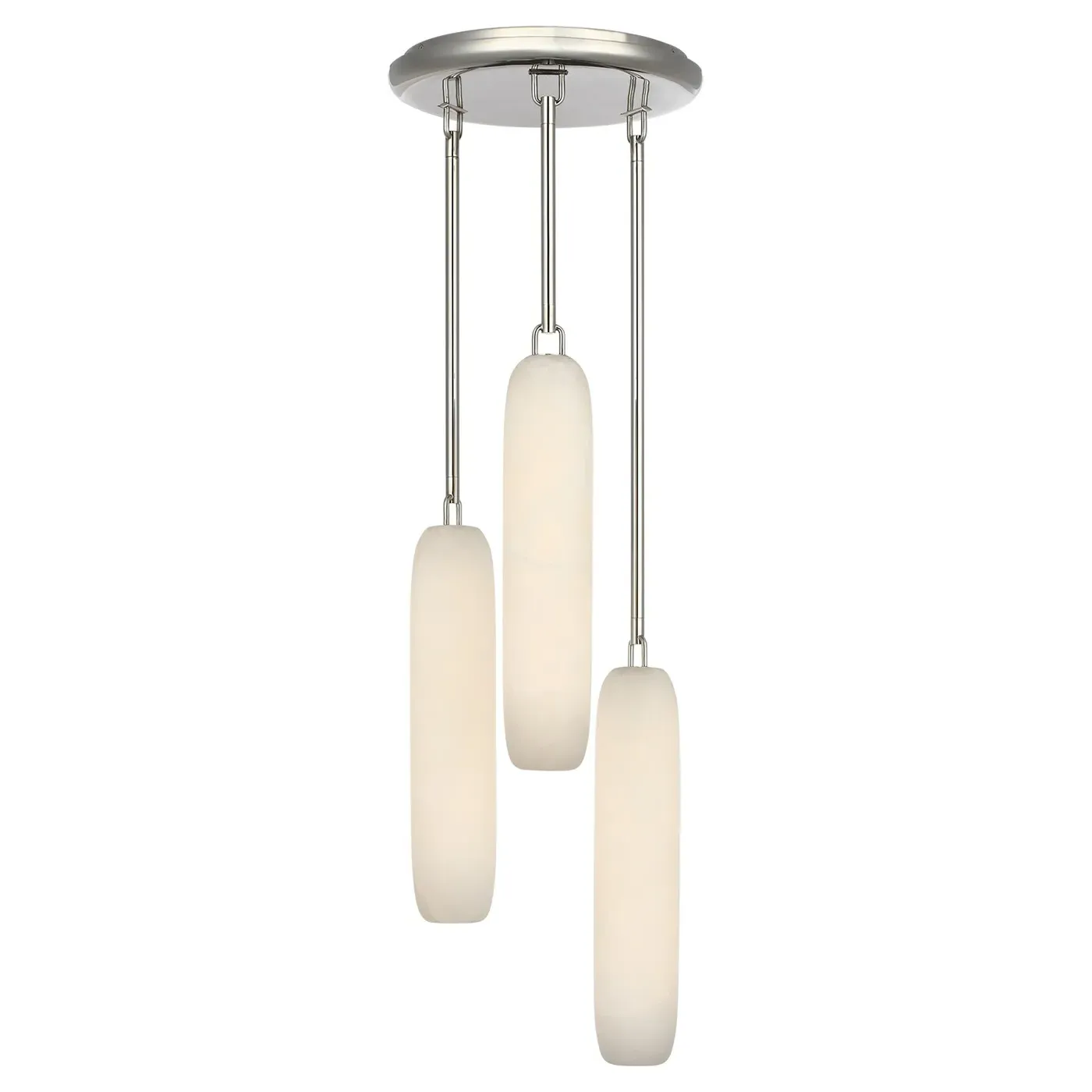 Formosa 3 Light Pendant - Polished Nickel, Alabaster