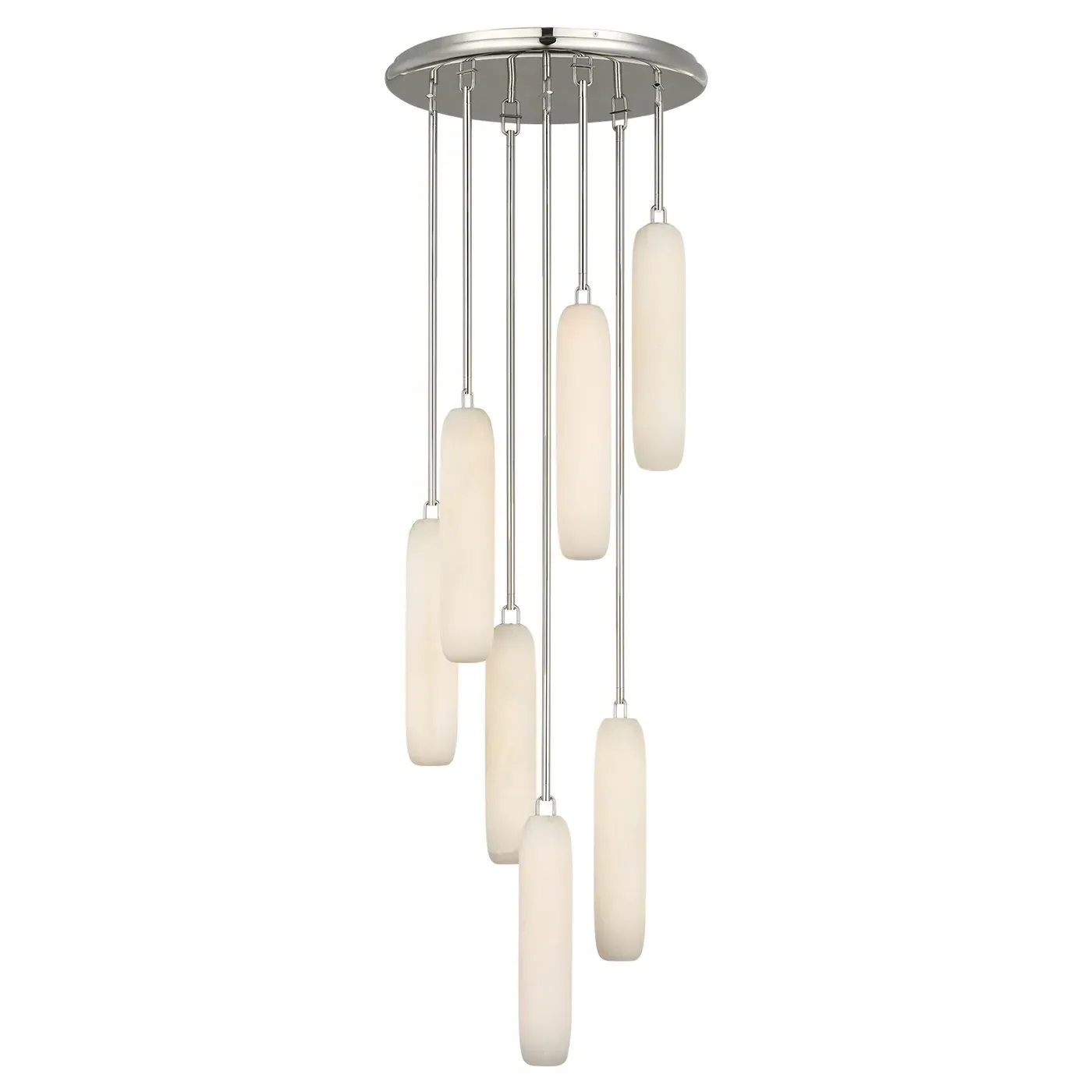 Formosa 7 Light Pendant - White Alabaster, Polished Nickel image