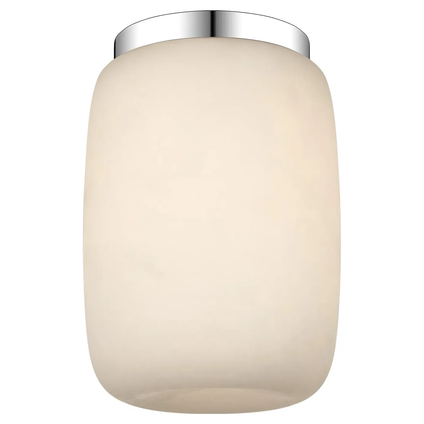 Formosa Elongated Flush Mount - Polished Nickel, Alabaster