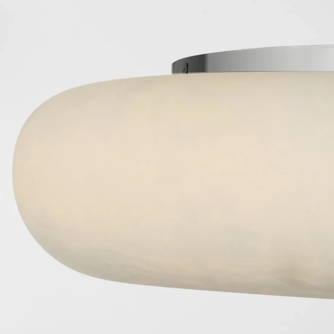 Formosa Round Flush Mount - Polished Nickel, Alabaster