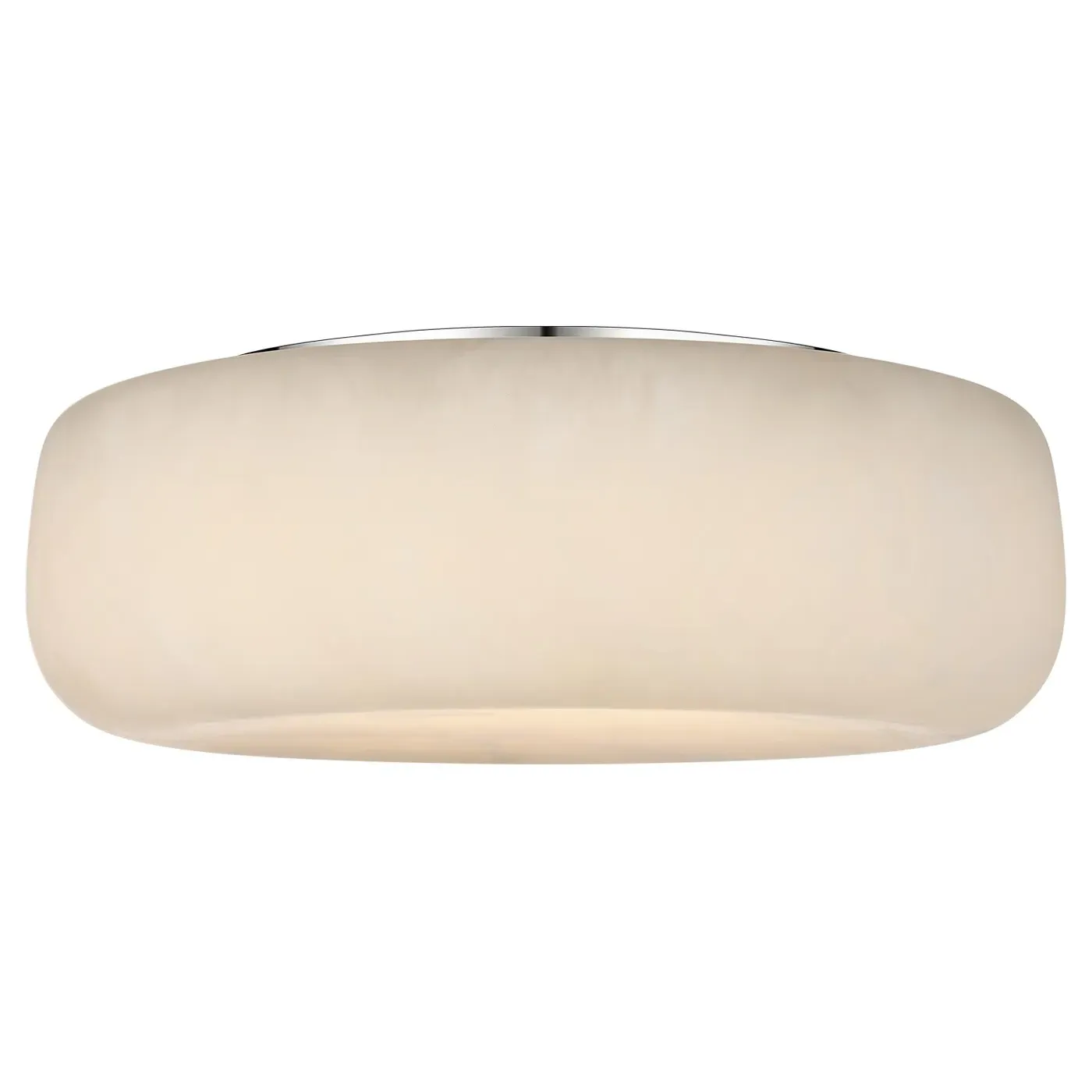 Formosa Round Flush Mount - Polished Nickel, Alabaster