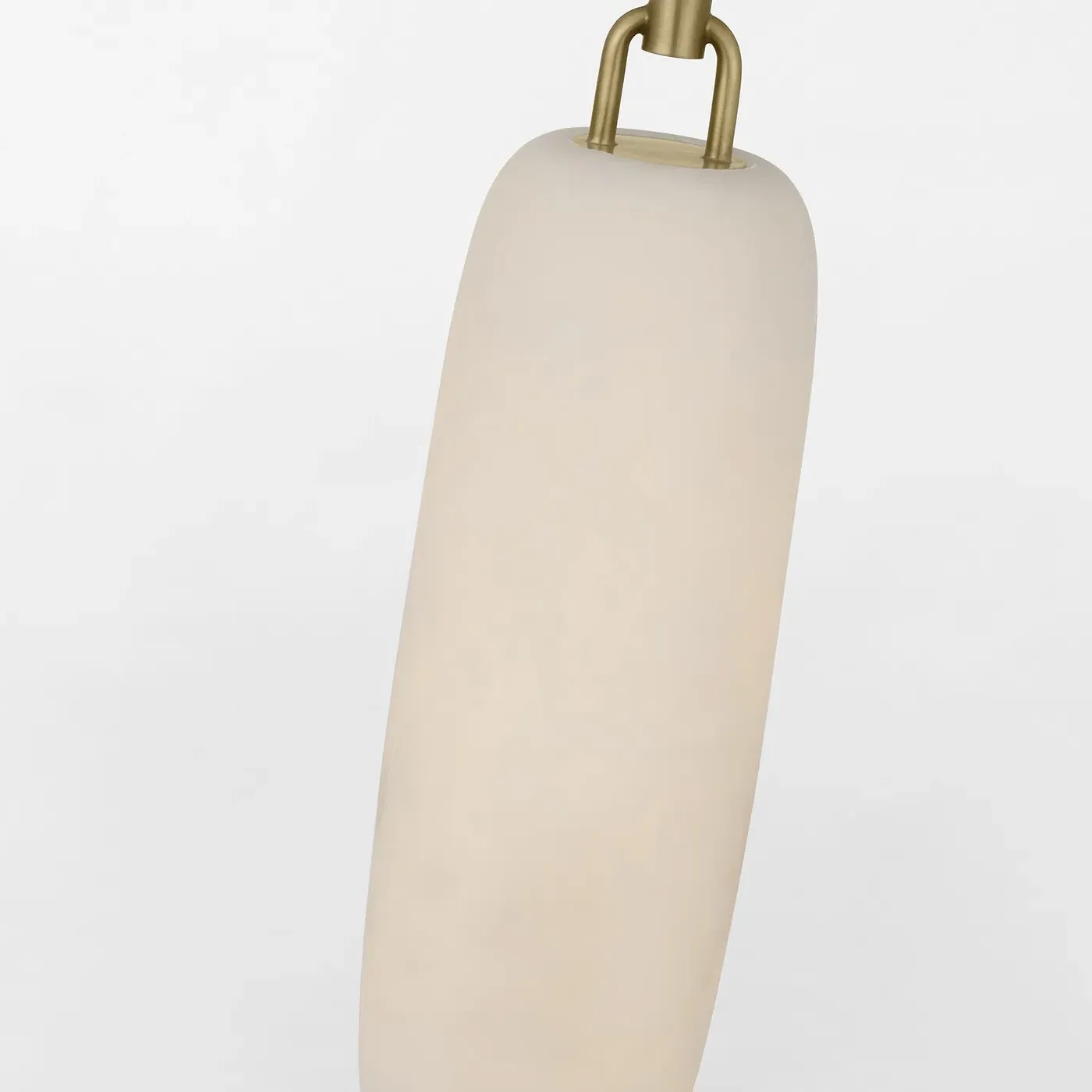 Formosa Single Pendant 11" - White Alabaster, Brass