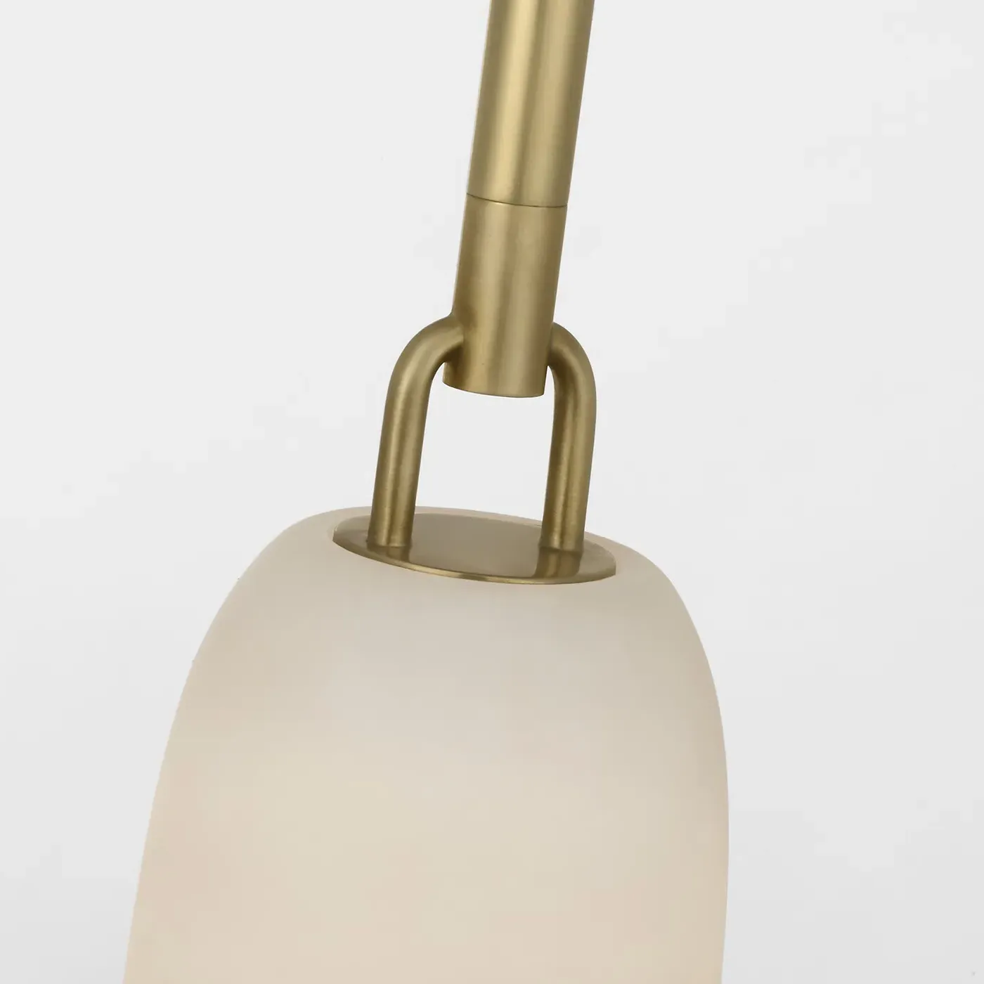 Formosa Single Pendant 17" - White Alabaster, Brass