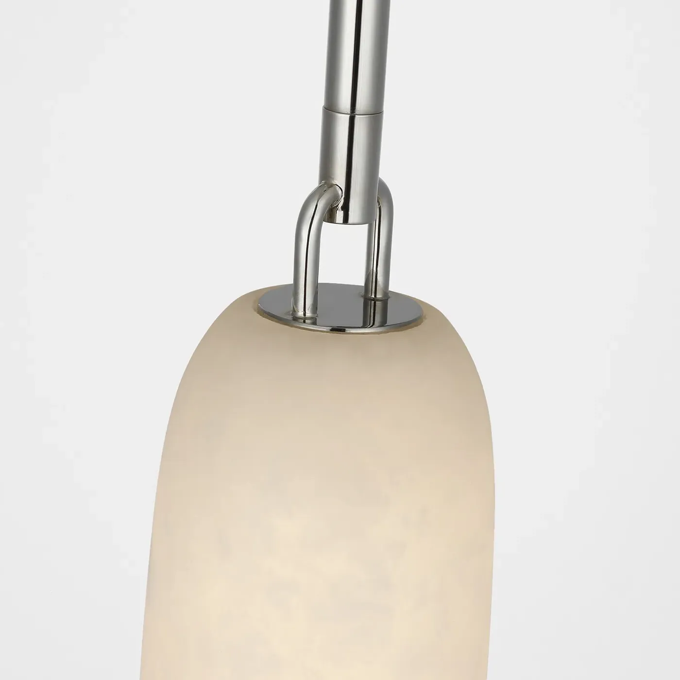 Formosa Single Pendant Light - Polished Nickel, Alabaster