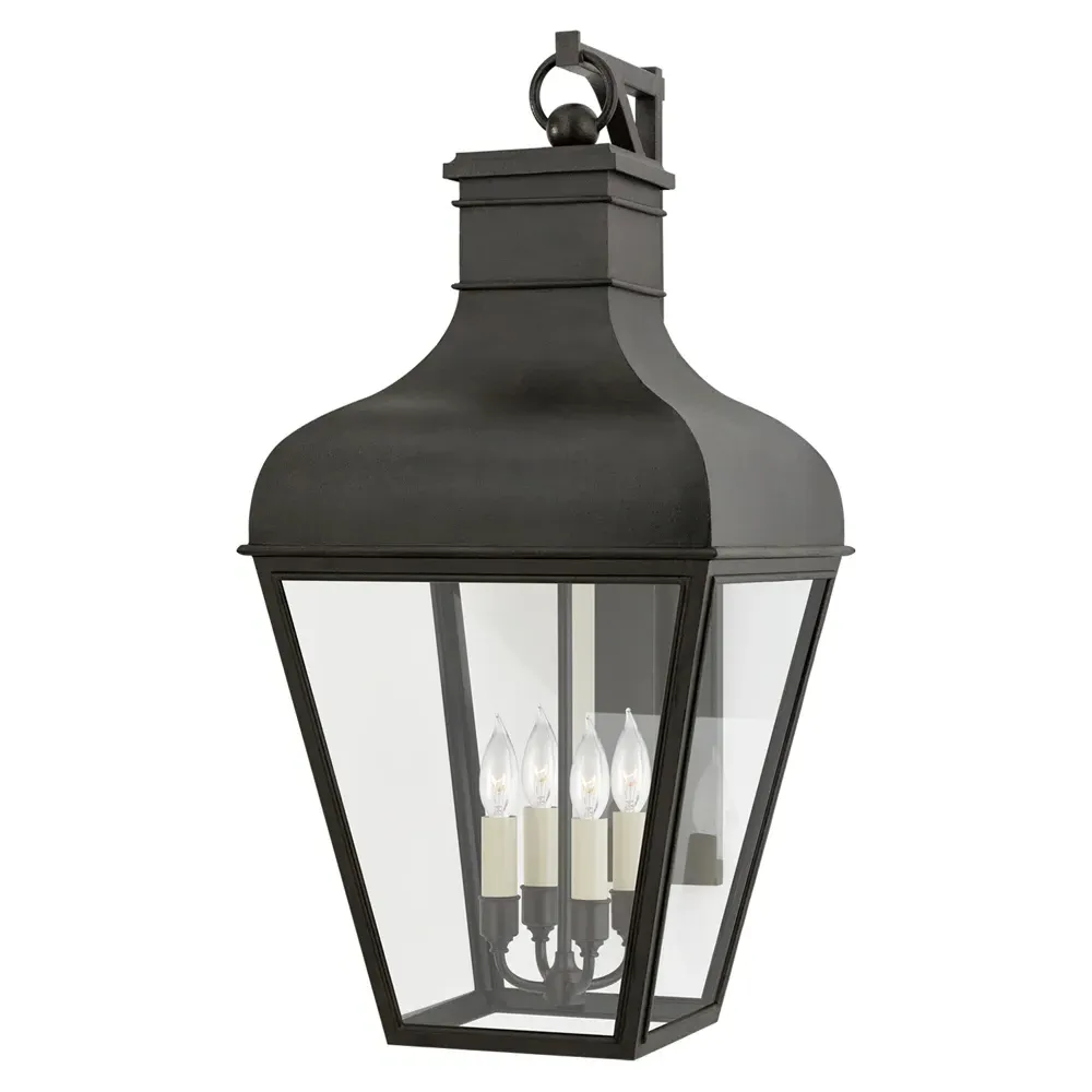 Fremont Large Outdoor Wall Lantern - Black, Iron