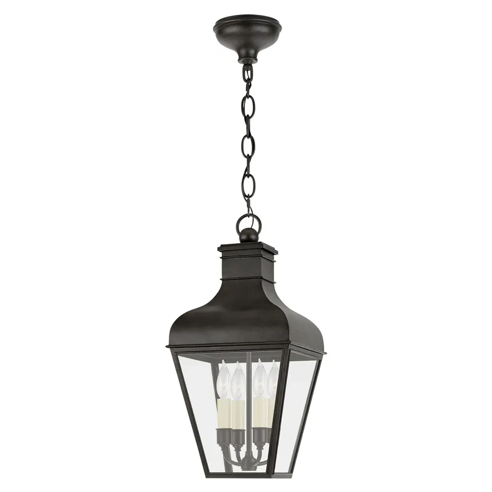 Fremont Medium Outdoor Hanging Lantern - Black, Iron