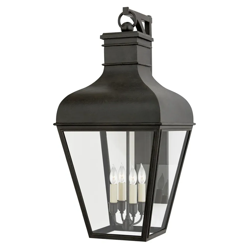 Fremont Medium Outdoor Wall Lantern - Black, Iron