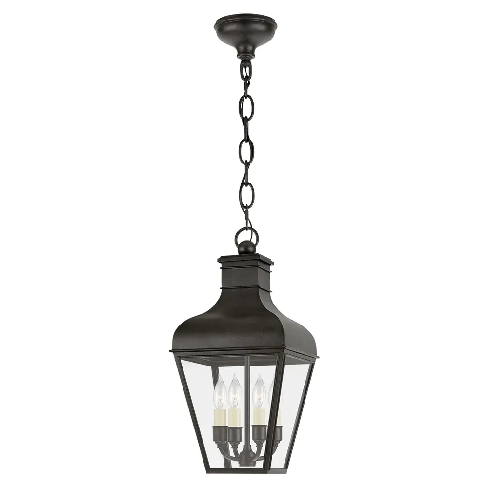 Fremont Small Outdoor Hanging Lantern - Black, Iron