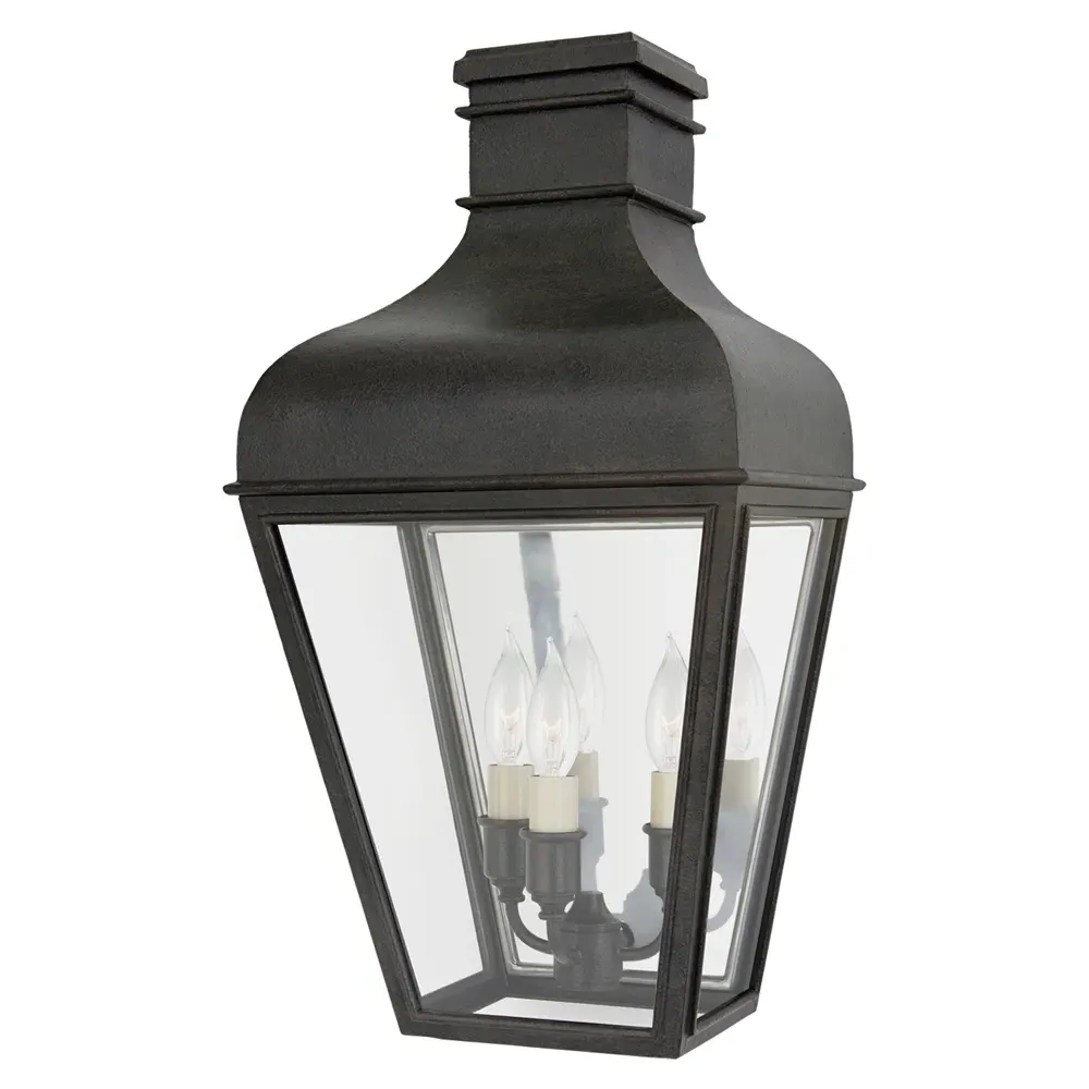 Fremont Small Outdoor Wall Lantern - Black, Iron image