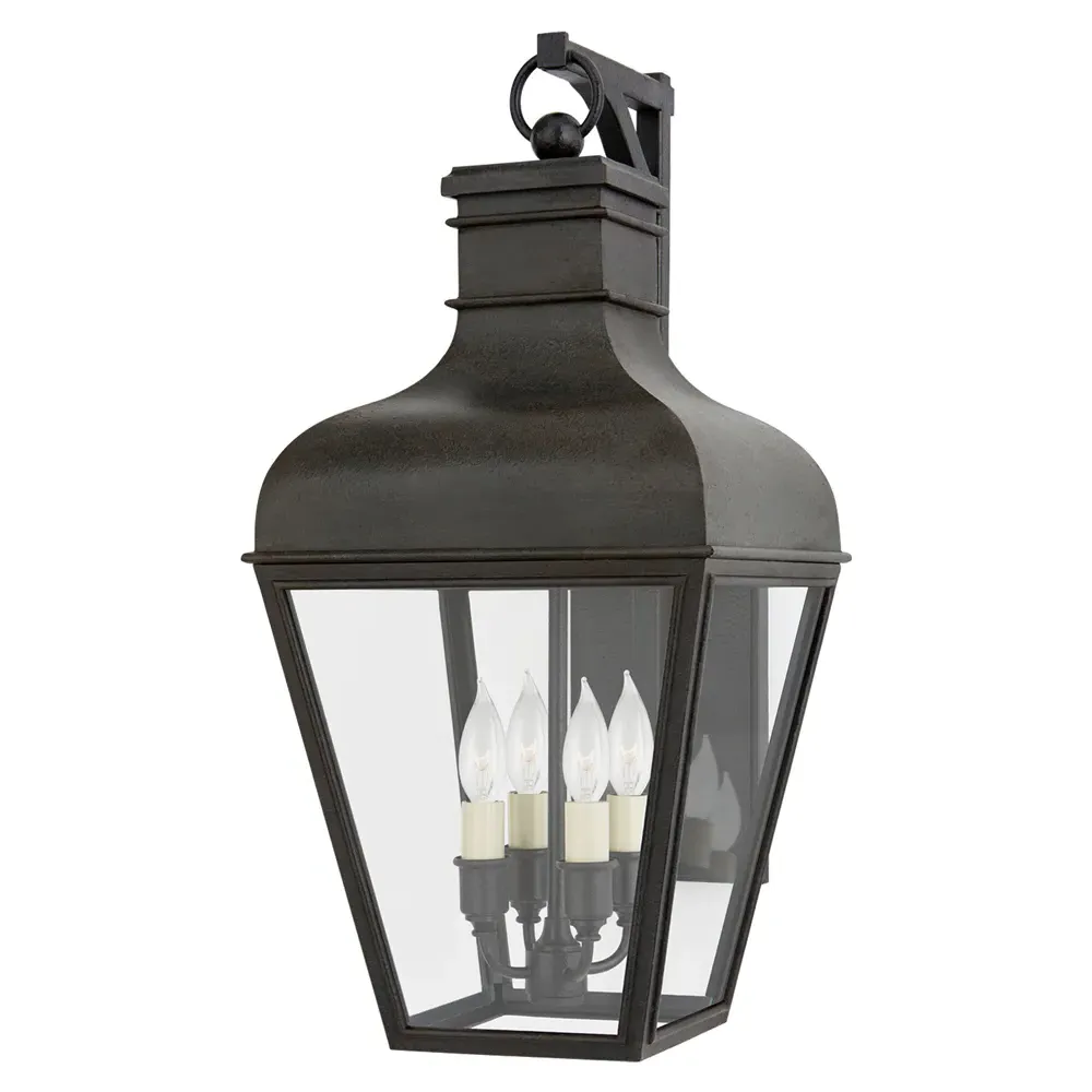 Fremont Small Outdoor Wall Lantern - Black, Iron image