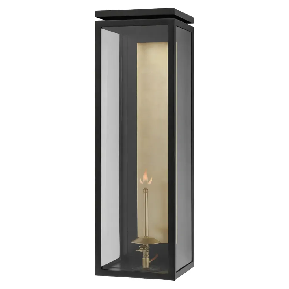 Fresno Extra Large Outdoor Wall Lantern - Matte Black, Metal