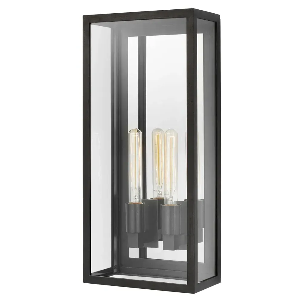 Fresno Large 2 Light Wall Lantern - Aged Iron, Metal