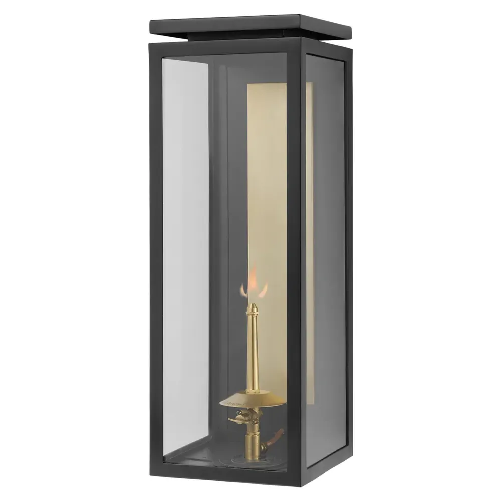 Fresno Large Outdoor Wall Lantern - Matte Black, Metal