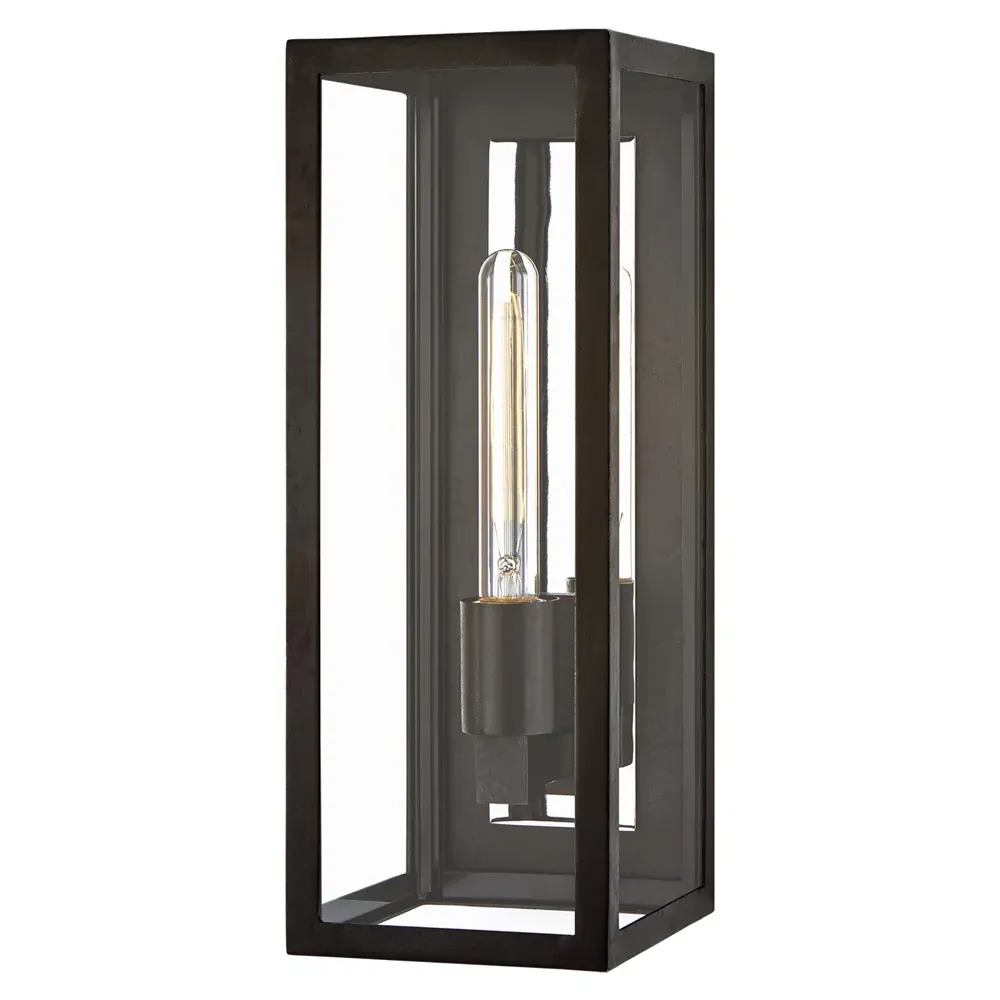 Fresno Medium Outdoor Wall Lantern - Aged Iron, Metal image