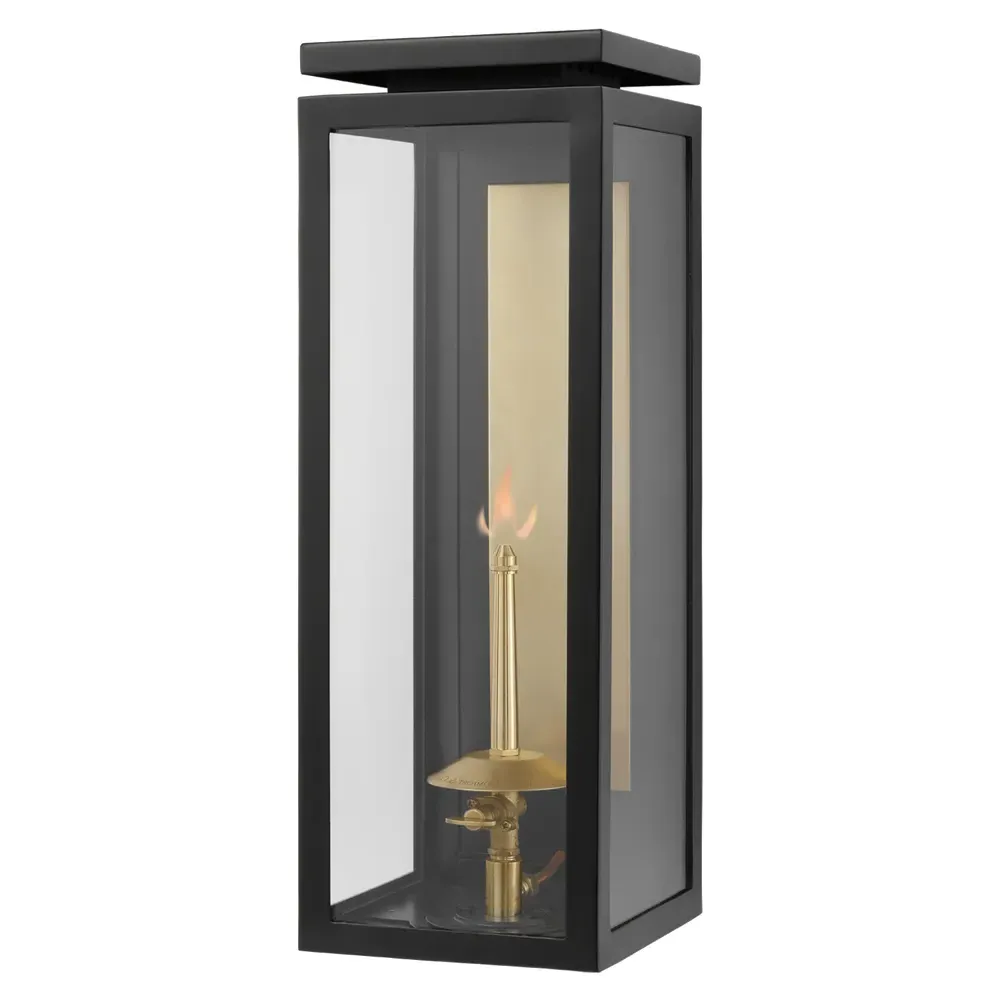 Fresno Medium Outdoor Wall Lantern - Matte Black, Metal