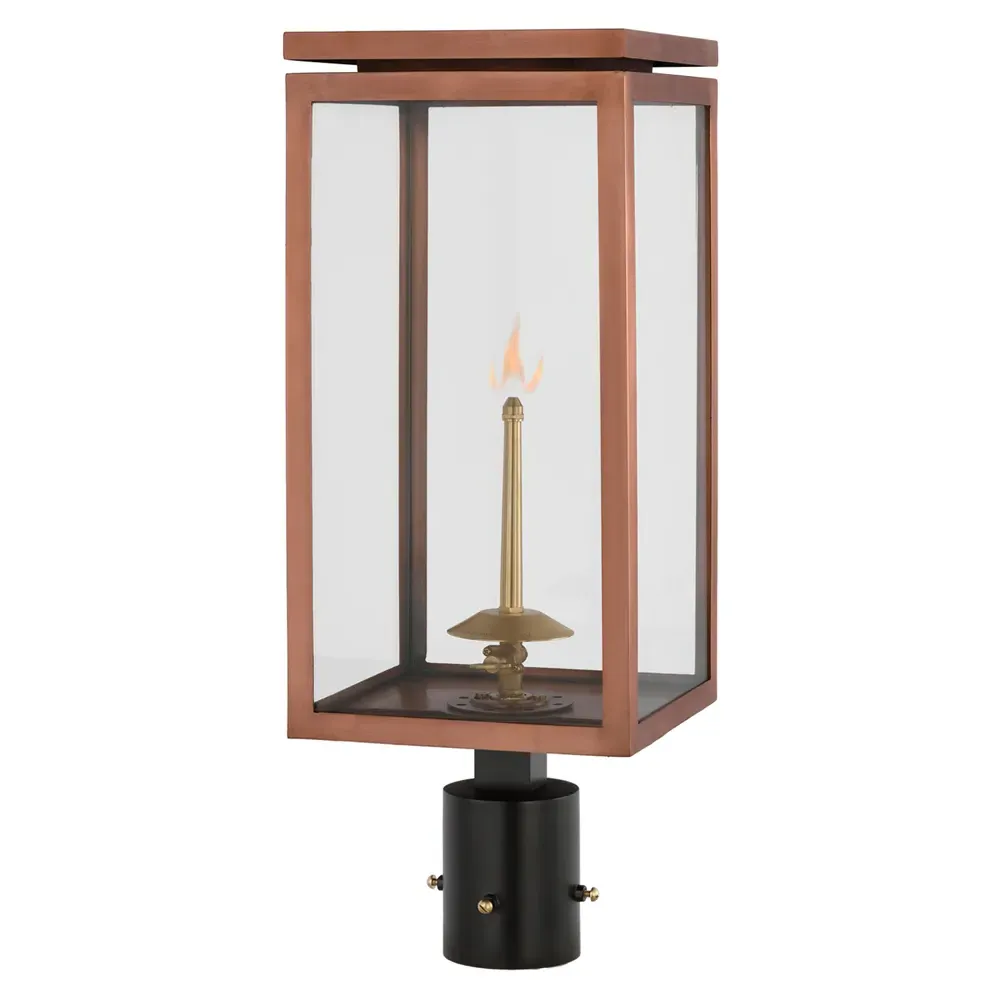 Fresno Outdoor Gas Post Light - Soft Copper, Metal