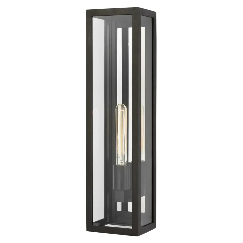 Fresno Tall Outdoor Wall Lantern - Aged Iron, Metal