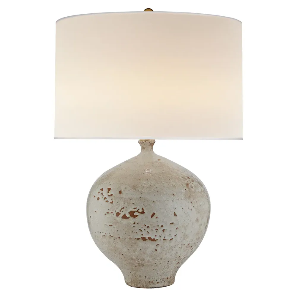 Gaios Round Table Lamp - Pharaoh White, Ceramic
