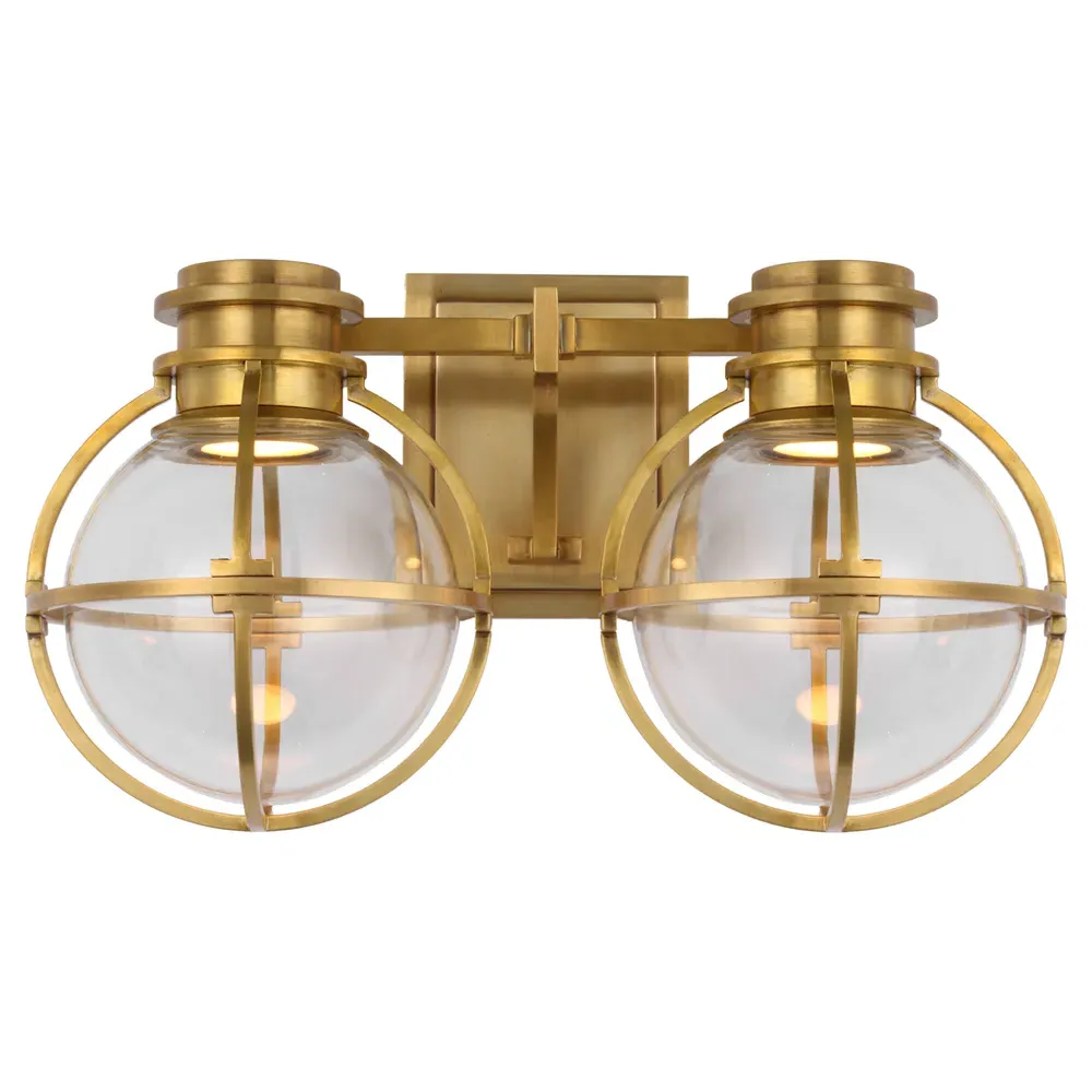 Gracie Double Sconce - Antique Burnished Brass, Metal image