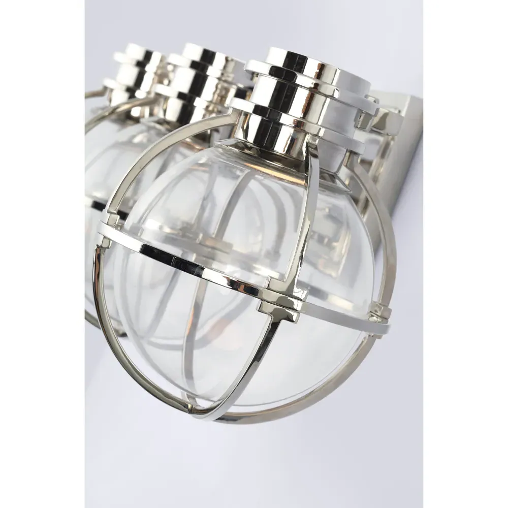 Gracie Triple Sconce - Polished Nickel, Metal