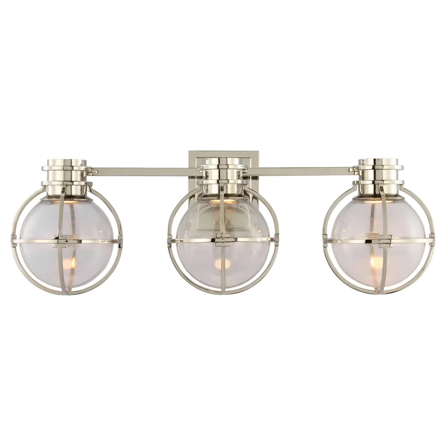 Gracie Triple Sconce - Polished Nickel, Metal