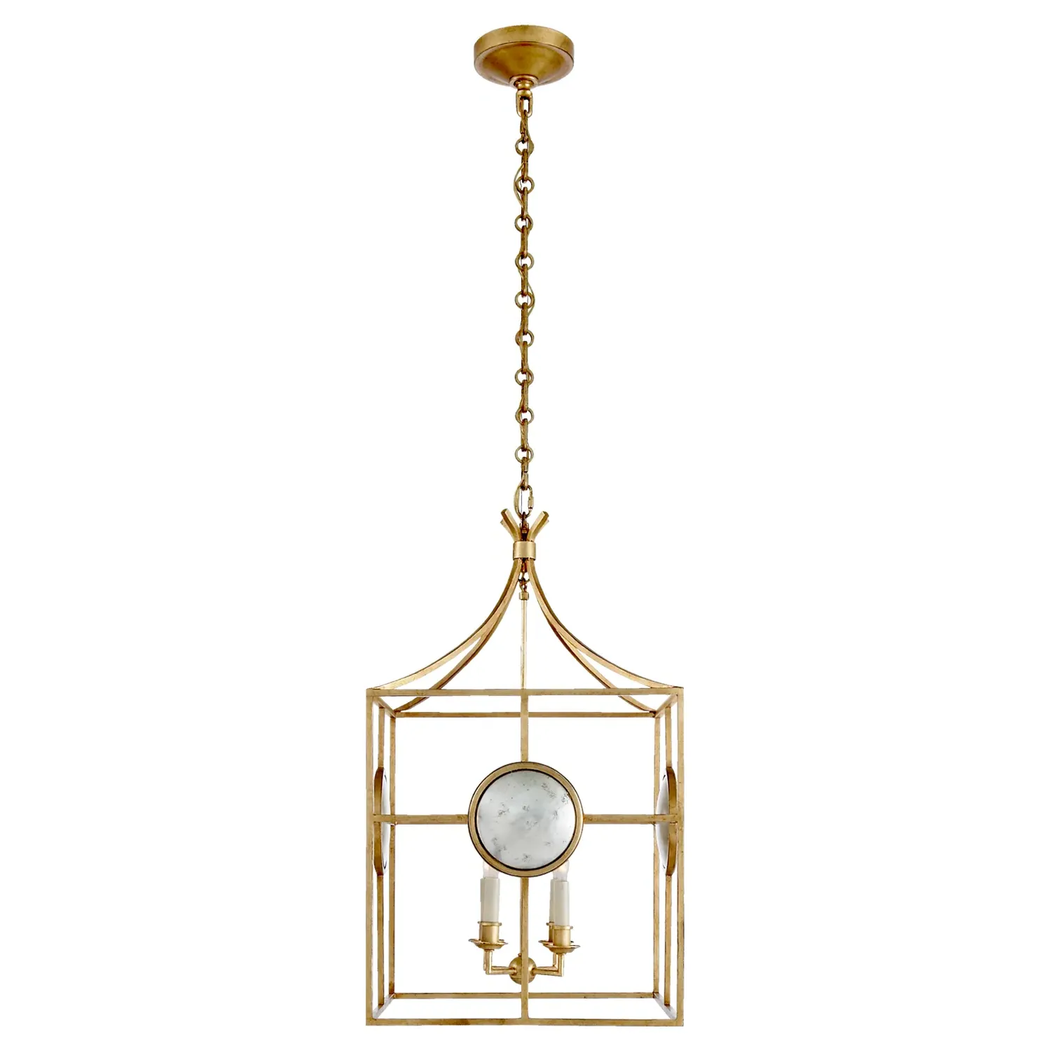 Gramercy Medium Lantern - Gilded Iron