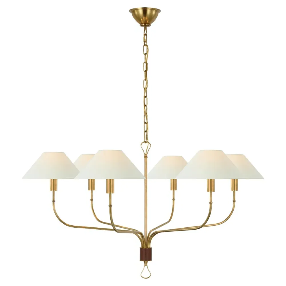 Griffin Extra Large Tail Chandelier - Antique Brass, Brass image