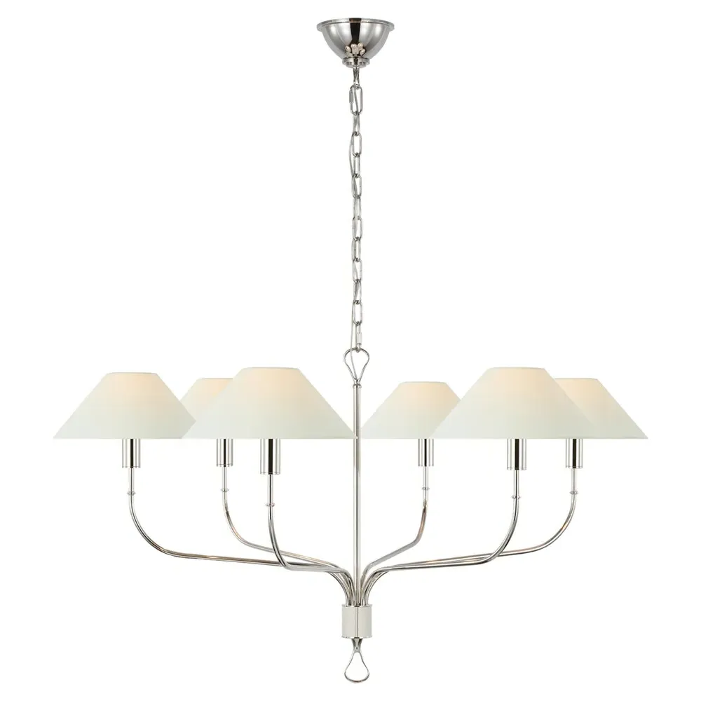 Griffin Extra Large Tail Chandelier - Polished Nickel, Brass