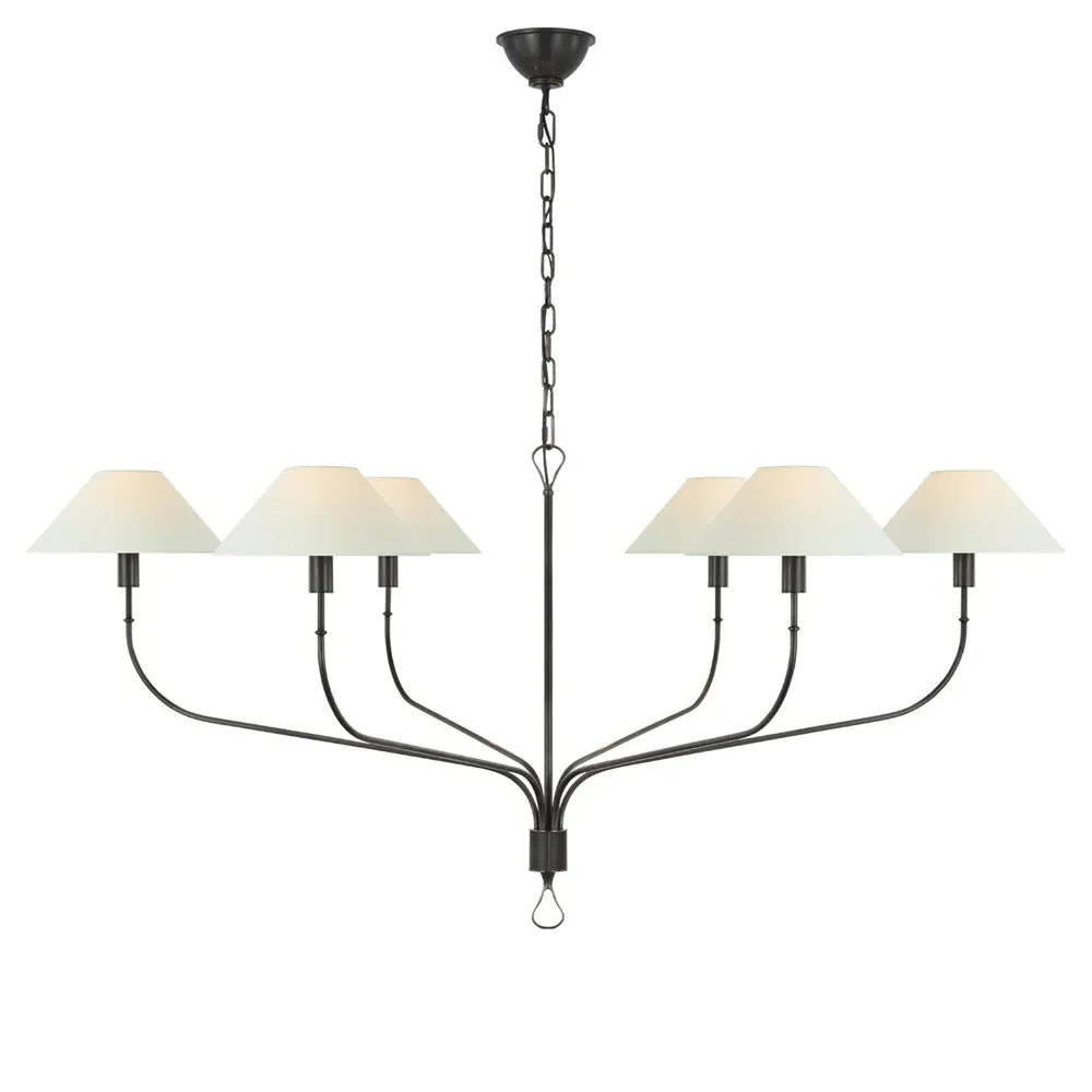 Griffin Grande Tail Chandelier - Bronze, Brass